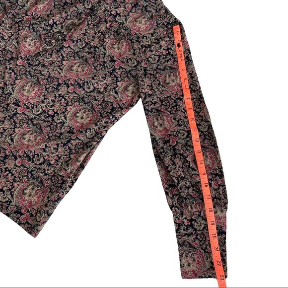 Lucky Brand Cotton Modal Popover Blouse Fairy Goth Whimsigoth Grunge Fall Size S - Picture 14 of 15